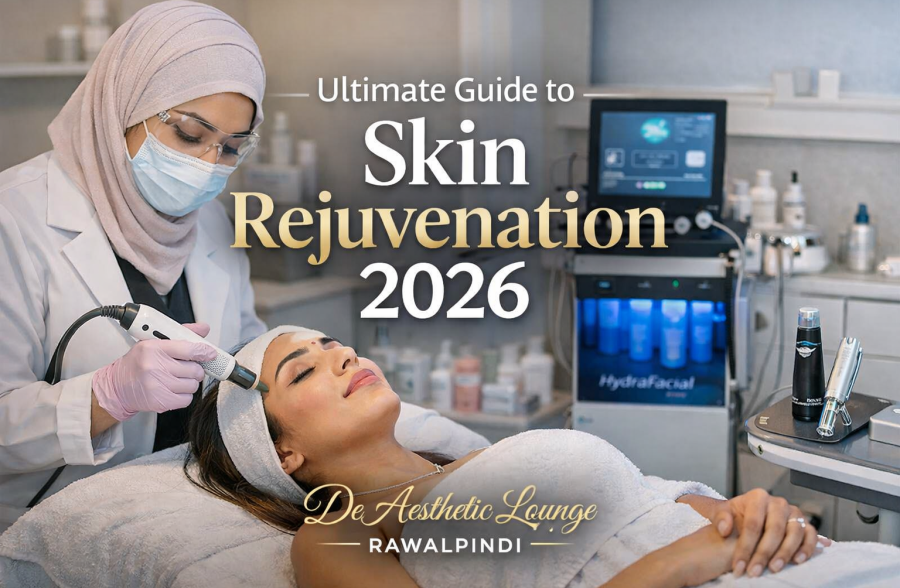 Advanced skin rejuvenation treatments at De Aesthetic Lounge Rawalpindi in 2026
